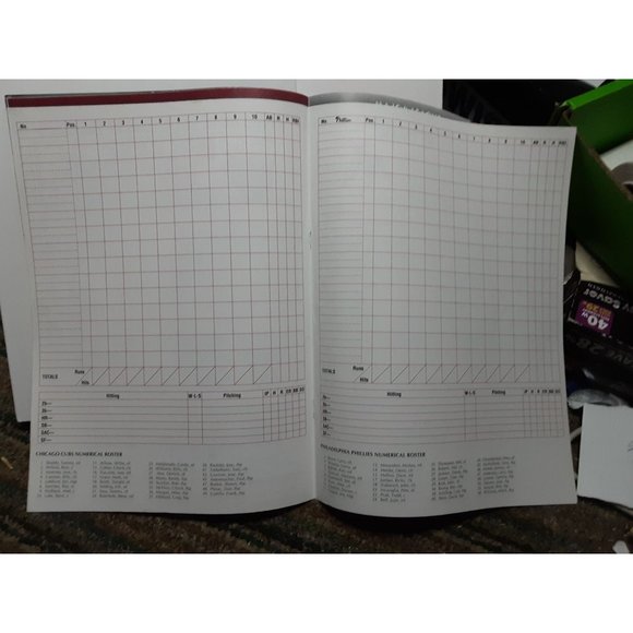 1993 Philadelphia Phillies scorebook Unscored Cubs Kruk - Picture 3 of 4